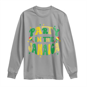 Party in The Jamaica Long Sleeve Shirt Funny Jamaican Independence Day TS10 Sport Gray Print Your Wear