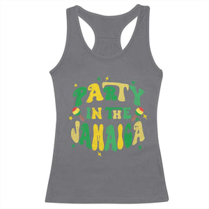 Party in The Jamaica Racerback Tank Top Funny Jamaican Independence Day TS10 Charcoal Print Your Wear