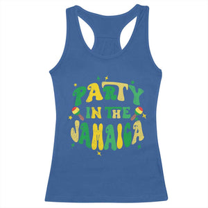 Party in The Jamaica Racerback Tank Top Funny Jamaican Independence Day TS10 Royal Blue Print Your Wear