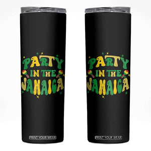 Party in The Jamaica Skinny Tumbler Funny Jamaican Independence Day TS10 Black Print Your Wear