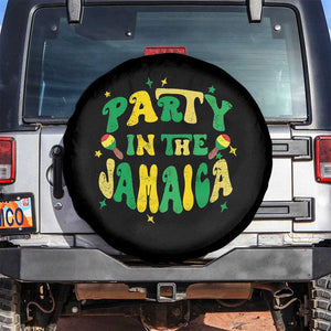 Party in The Jamaica Spare Tire Cover Funny Jamaican Independence Day TS10 No hole Black Print Your Wear