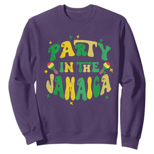 Party in The Jamaica Sweatshirt Funny Jamaican Independence Day TS10 Purple Print Your Wear