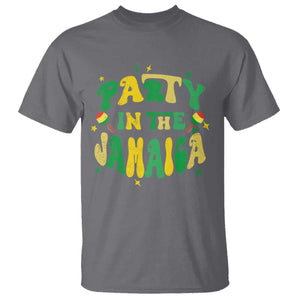 Party in The Jamaica T Shirt Funny Jamaican Independence Day TS10 Charcoal Print Your Wear