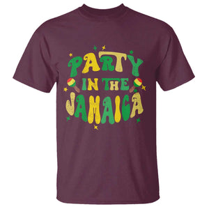 Party in The Jamaica T Shirt Funny Jamaican Independence Day TS10 Maroon Print Your Wear