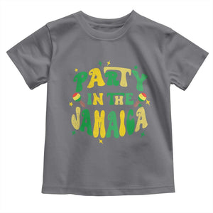 Party in The Jamaica Toddler T Shirt Funny Jamaican Independence Day TS10 Charcoal Print Your Wear