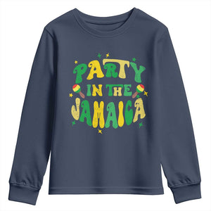 Party in The Jamaica Youth Sweatshirt Funny Jamaican Independence Day TS10 Navy Print Your Wear