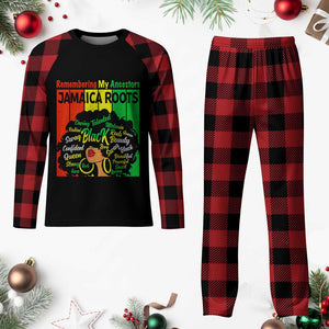 Proud Jamaican Afro Black Woman Plaid Pajama Set Remembering My Ancestors Jamaica Pride TS10 Buffalo Plaid Print Your Wear