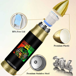 Proud Jamaican Afro Black Woman Bullet Tumbler Remembering My Ancestors Jamaica Pride TS10 Print Your Wear
