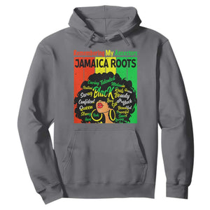 Proud Jamaican Afro Black Woman Hoodie Remembering My Ancestors Jamaica Pride TS10 Charcoal Print Your Wear