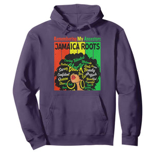 Proud Jamaican Afro Black Woman Hoodie Remembering My Ancestors Jamaica Pride TS10 Purple Print Your Wear