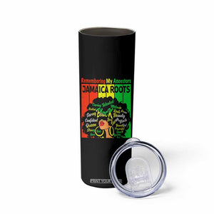 Proud Jamaican Afro Black Woman Skinny Tumbler Remembering My Ancestors Jamaica Pride TS10 Print Your Wear