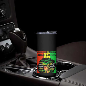 Proud Jamaican Afro Black Woman Skinny Tumbler Remembering My Ancestors Jamaica Pride TS10 Print Your Wear