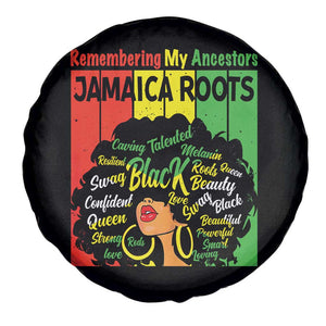 Proud Jamaican Afro Black Woman Spare Tire Cover Remembering My Ancestors Jamaica Pride TS10 Print Your Wear