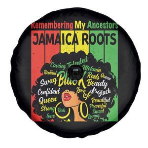 Proud Jamaican Afro Black Woman Spare Tire Cover Remembering My Ancestors Jamaica Pride TS10 Print Your Wear