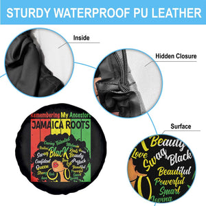 Proud Jamaican Afro Black Woman Spare Tire Cover Remembering My Ancestors Jamaica Pride TS10 Print Your Wear