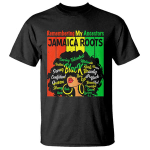 Proud Jamaican Afro Black Woman T Shirt Remembering My Ancestors Jamaica Pride TS10 Black Print Your Wear