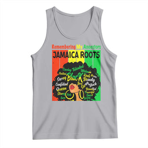 Proud Jamaican Afro Black Woman Tank Top Remembering My Ancestors Jamaica Pride TS10 Athletic Heather Print Your Wear