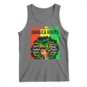 Proud Jamaican Afro Black Woman Tank Top Remembering My Ancestors Jamaica Pride TS10 Black Heather Print Your Wear