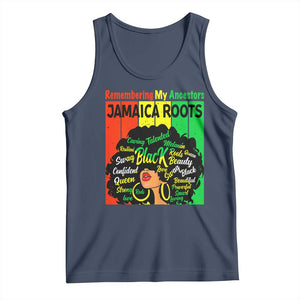Proud Jamaican Afro Black Woman Tank Top Remembering My Ancestors Jamaica Pride TS10 Navy Print Your Wear