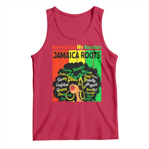 Proud Jamaican Afro Black Woman Tank Top Remembering My Ancestors Jamaica Pride TS10 Red Print Your Wear