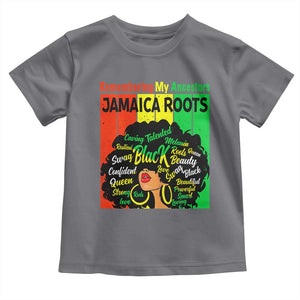 Proud Jamaican Afro Black Woman Toddler T Shirt Remembering My Ancestors Jamaica Pride TS10 Charcoal Print Your Wear