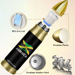 Jamaica Bullet Tumbler Retro Vintage Jamaican Pride Flag Lion Of Judah TS10 Print Your Wear