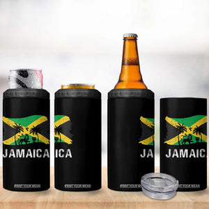Jamaica 4 in 1 Can Cooler Tumbler Retro Vintage Jamaican Pride Flag Lion Of Judah TS10 Print Your Wear