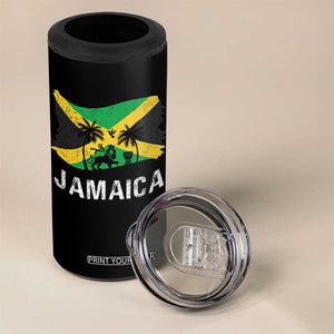 Jamaica 4 in 1 Can Cooler Tumbler Retro Vintage Jamaican Pride Flag Lion Of Judah TS10 Print Your Wear