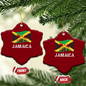 Jamaica Ceramic Ornament Retro Vintage Jamaican Pride Flag Lion Of Judah TS10 Print Your Wear