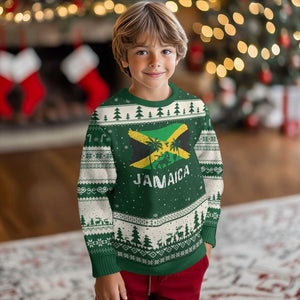 Jamaica Ugly Christmas Sweater Retro Vintage Jamaican Pride Flag Lion Of Judah TS10 Forest Green Beige Print Your Wear