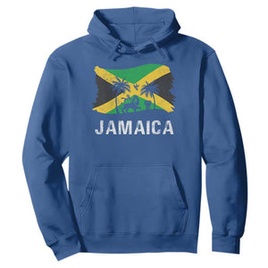 Jamaica Hoodie Retro Vintage Jamaican Pride Flag Lion Of Judah TS10 Royal Blue Print Your Wear