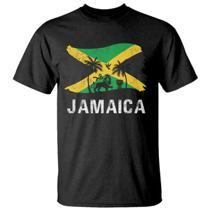 Jamaica T Shirt Retro Vintage Jamaican Pride Flag Lion Of Judah TS10 Black Print Your Wear