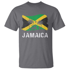 Jamaica T Shirt Retro Vintage Jamaican Pride Flag Lion Of Judah TS10 Charcoal Print Your Wear