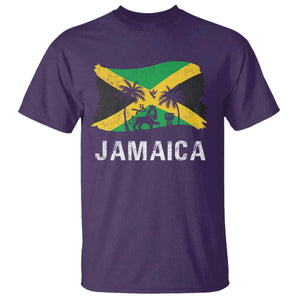Jamaica T Shirt Retro Vintage Jamaican Pride Flag Lion Of Judah TS10 Purple Print Your Wear