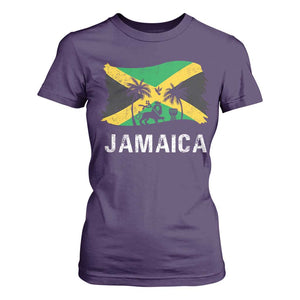 Jamaica T Shirt For Women Retro Vintage Jamaican Pride Flag Lion Of Judah TS10 Purple Print Your Wear