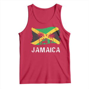 Jamaica Tank Top Retro Vintage Jamaican Pride Flag Lion Of Judah TS10 Red Print Your Wear