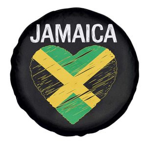 Jamaican Heart Flag Spare Tire Cover Patriotic Jamaica Girls Proud Jamaican Roots TS10 Print Your Wear