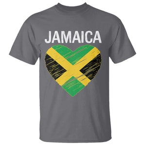Jamaican Heart Flag T Shirt Patriotic Jamaica Girls Proud Jamaican Roots TS10 Charcoal Print Your Wear