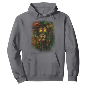 Rasta Reggae Lion Smoking Weed Hoodie Jamaican Reggae Music and Weed Lovers TS10 Charcoal Print Your Wear