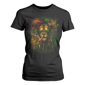 Rasta Reggae Lion Smoking Weed T Shirt For Women Jamaican Reggae Music and Weed Lovers TS10 Black Print Your Wear