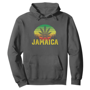 Jamaica Stoner Hoodie Rasta Sunset Cannabis Marijuana Weed Lovers 420 TS10 Dark Heather Print Your Wear