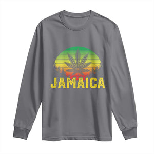 Jamaica Stoner Long Sleeve Shirt Rasta Sunset Cannabis Marijuana Weed Lovers 420 TS10 Charcoal Print Your Wear