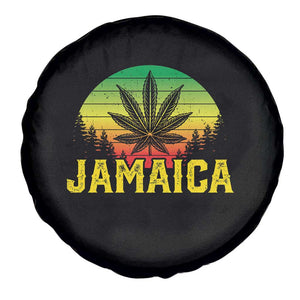 Jamaica Stoner Spare Tire Cover Rasta Sunset Cannabis Marijuana Weed Lovers 420 TS10 Print Your Wear