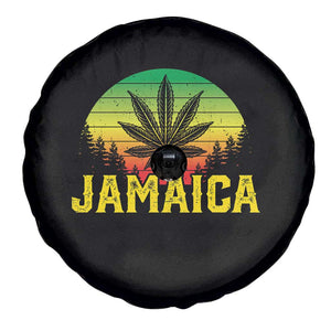 Jamaica Stoner Spare Tire Cover Rasta Sunset Cannabis Marijuana Weed Lovers 420 TS10 Print Your Wear