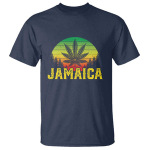Jamaica Stoner T Shirt Rasta Sunset Cannabis Marijuana Weed Lovers 420 TS10 Navy Print Your Wear