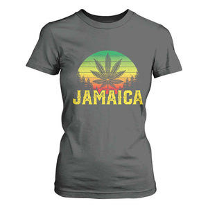 Jamaica Stoner T Shirt For Women Rasta Sunset Cannabis Marijuana Weed Lovers 420 TS10 Dark Heather Print Your Wear