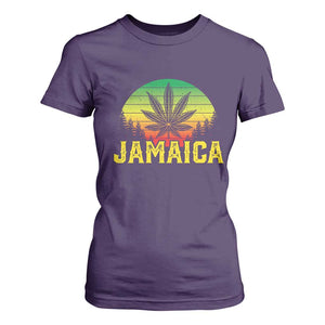 Jamaica Stoner T Shirt For Women Rasta Sunset Cannabis Marijuana Weed Lovers 420 TS10 Purple Print Your Wear