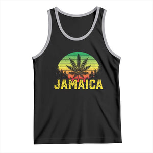 Jamaica Stoner Tank Top Rasta Sunset Cannabis Marijuana Weed Lovers 420 TS10 Black Athletic Heather Print Your Wear