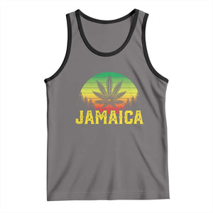 Jamaica Stoner Tank Top Rasta Sunset Cannabis Marijuana Weed Lovers 420 TS10 Deep Heather Black Print Your Wear