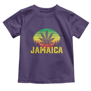 Jamaica Stoner Toddler T Shirt Rasta Sunset Cannabis Marijuana Weed Lovers 420 TS10 Purple Print Your Wear